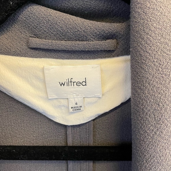 Wilfred crepe shawl neck blazer size 4, grey. - Picture 2 of 3